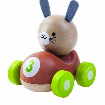 paln toys automobile coniglio corsa giochi legno