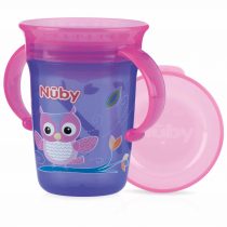 NUBY - Bicchiere Antigoccia con Manici e Coperchio