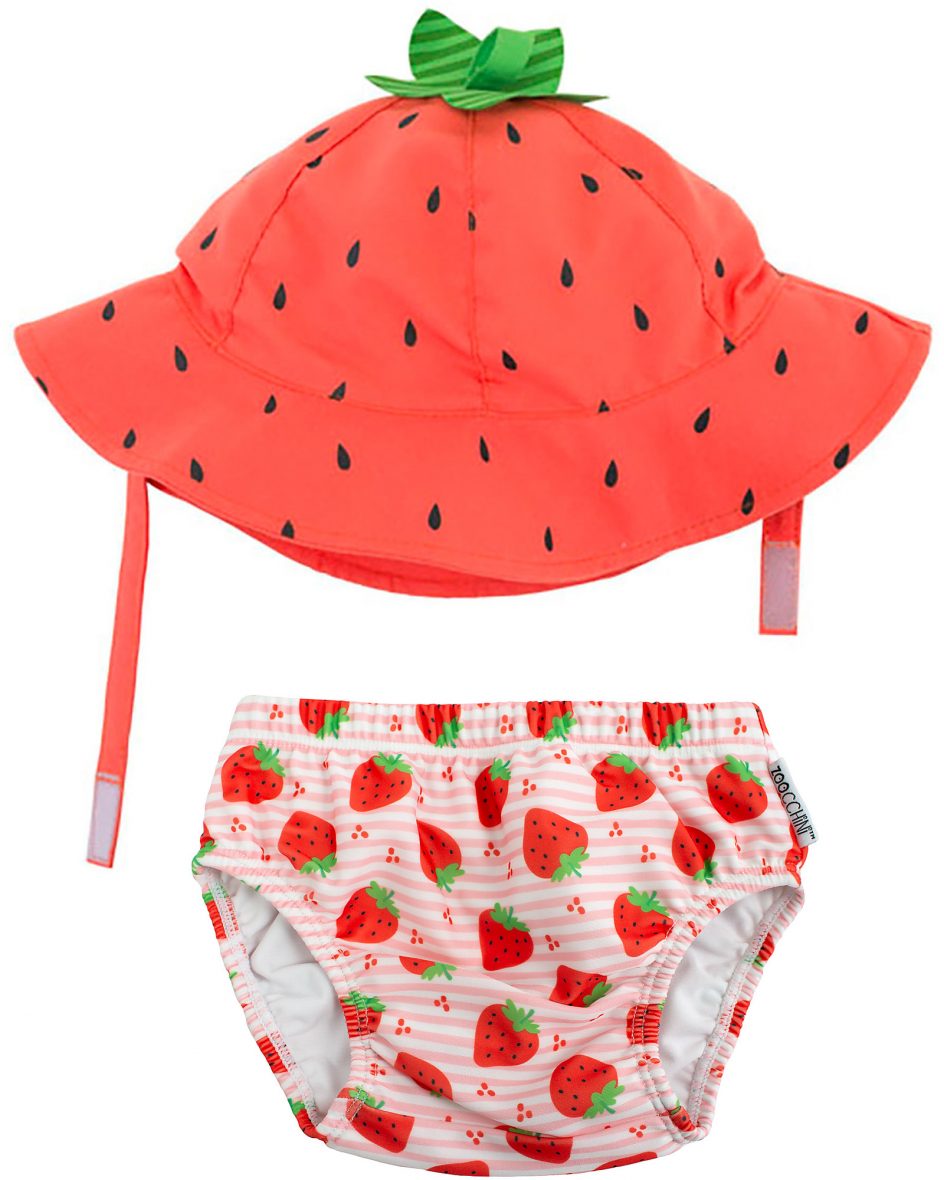 ZOOCHINI – Set Mare Cappello e Costume UPF 50+ Fragole